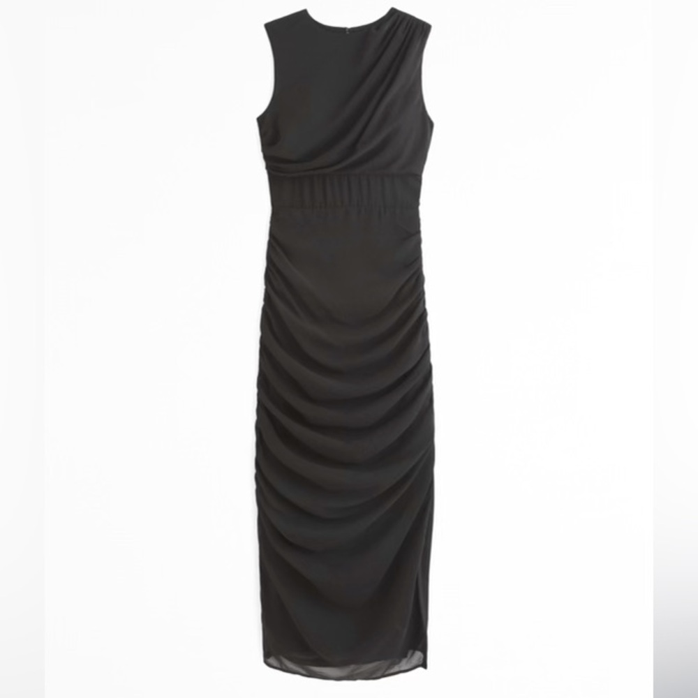 Abercrombie & Fitch Draped Sheer Waist Maxi Dress Size S